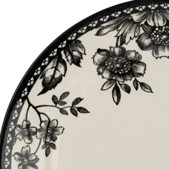 Assiette plate en faïence noir d26cm - Lison