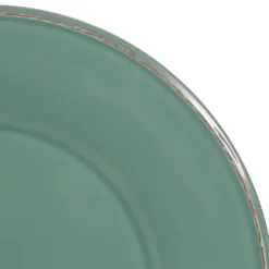 Assiette plate en faïence sauge d28.5cm - constance