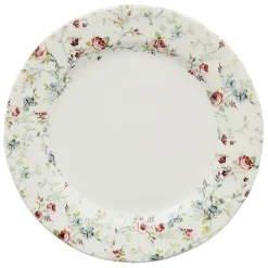 Assiette plate en faïence multicolore d26cm - fleurs champs