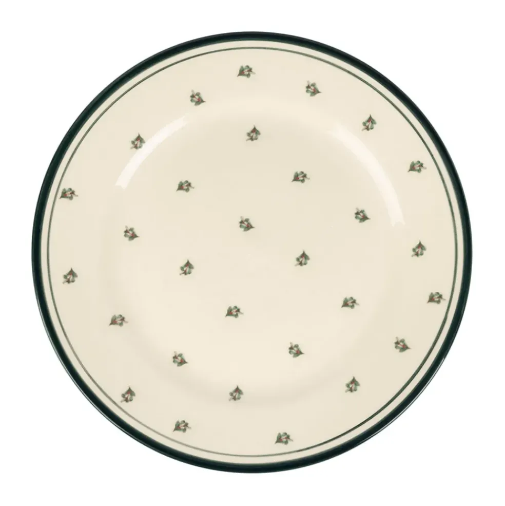 Assiette plate en faïence vert foncé d27cm - Leonie