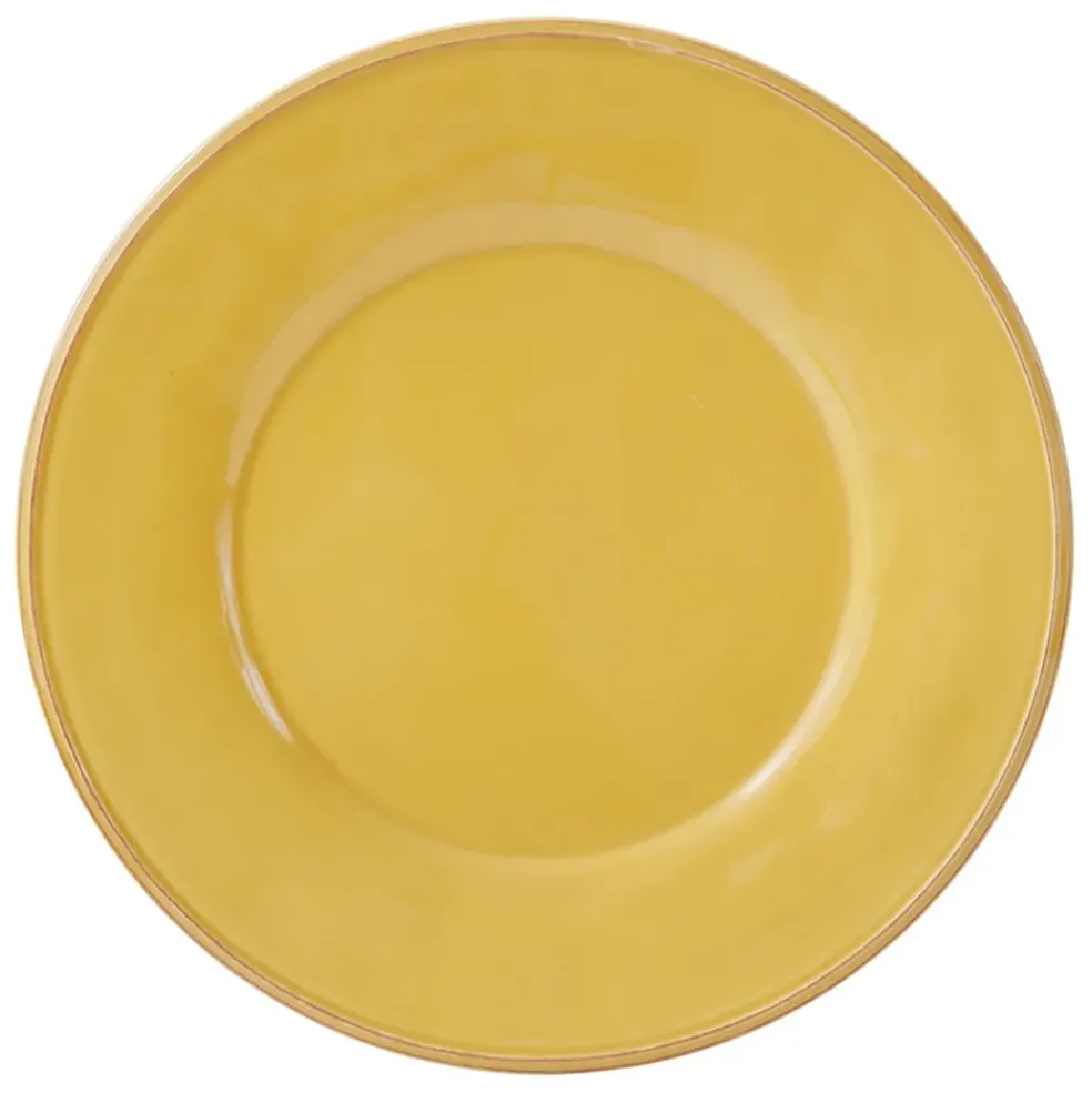 Assiette plate en faïence moutarde d28.5cm - constance
