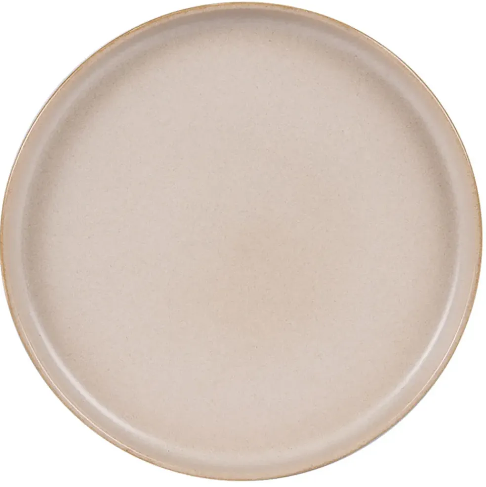 Assiette plate en gres sable d28cm - uno