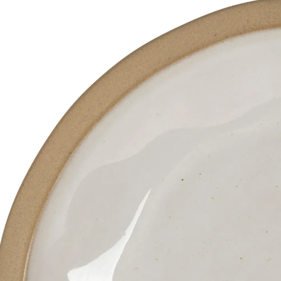 Assiette plate en grès blanc d28cm - Jade