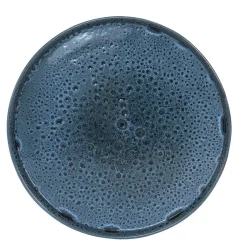 Assiette plate en grès bleu d27cm - Abysses