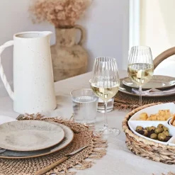 Assiette plate en grès brun d27cm - Akaris