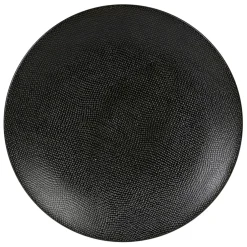 Assiette plate en grès noir d27cm - Vesuvio
