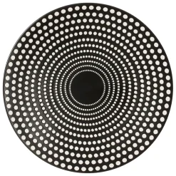 Assiette plate en grès pois noir d27cm - galaxy