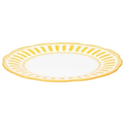 Assiette plate en porcelaine jaune d27cm - Napoli