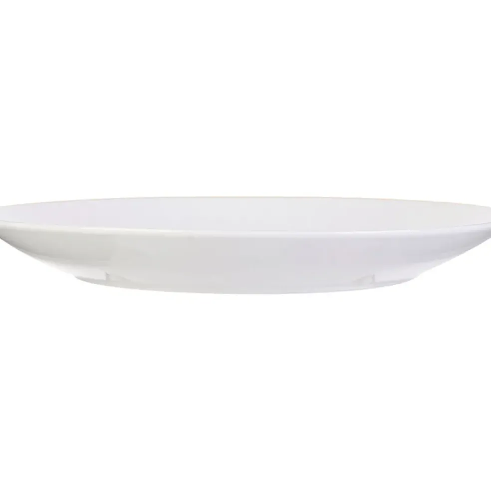 Assiette plate en porcelaine lisere doré d26cm