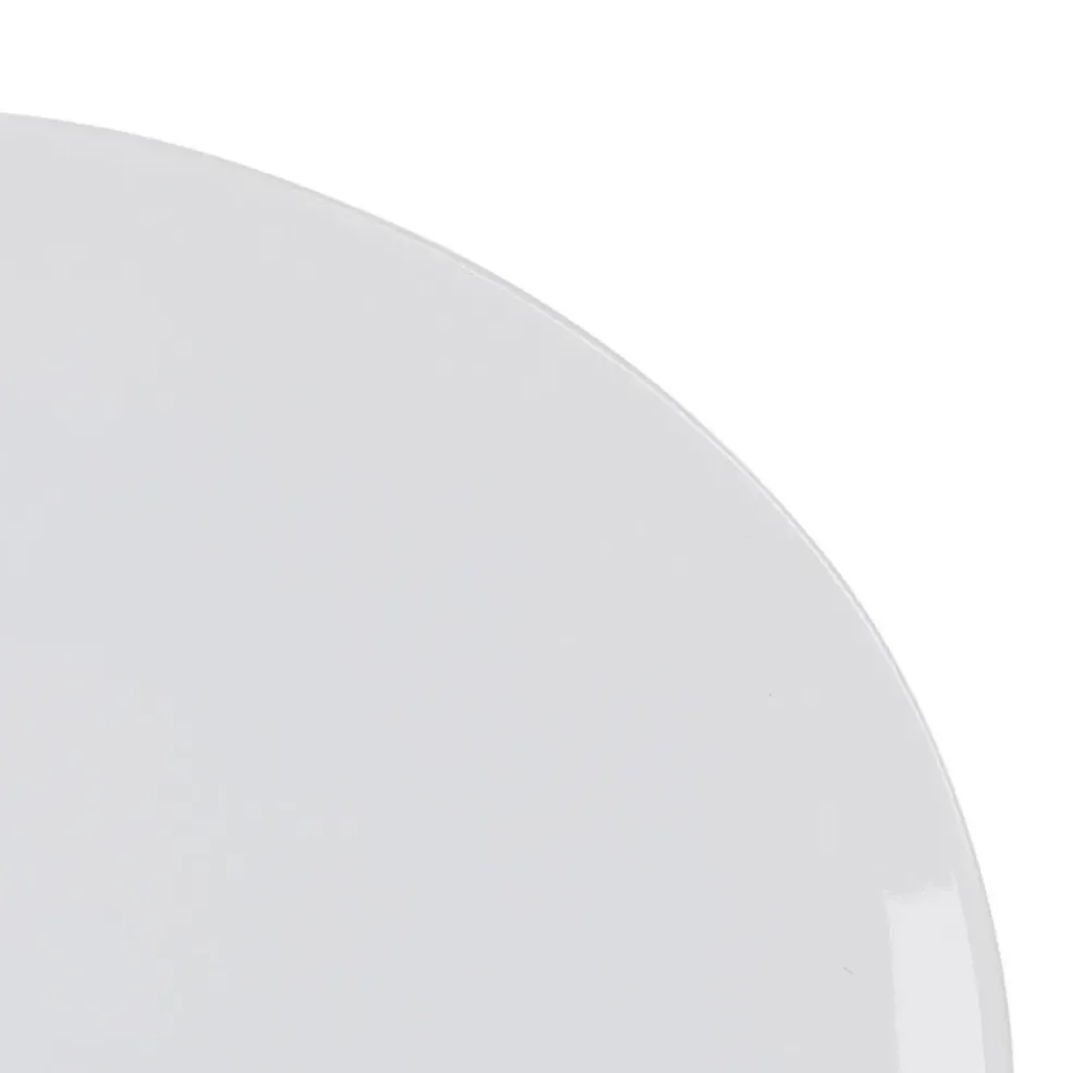Assiette plate en porcelaine blanc d28cm - Galet