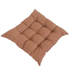 Assise extérieure matelassée en coton terracotta 46x46cm - Colors