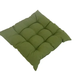Assise extérieure matelassée en coton vert 46x46cm - Colors