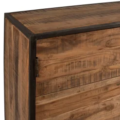 Bahut en acacia et fer noir l150cm - Factory