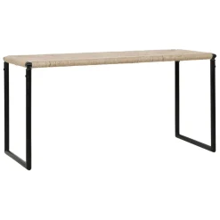 Banc en jute naturel et fer noir - madeira