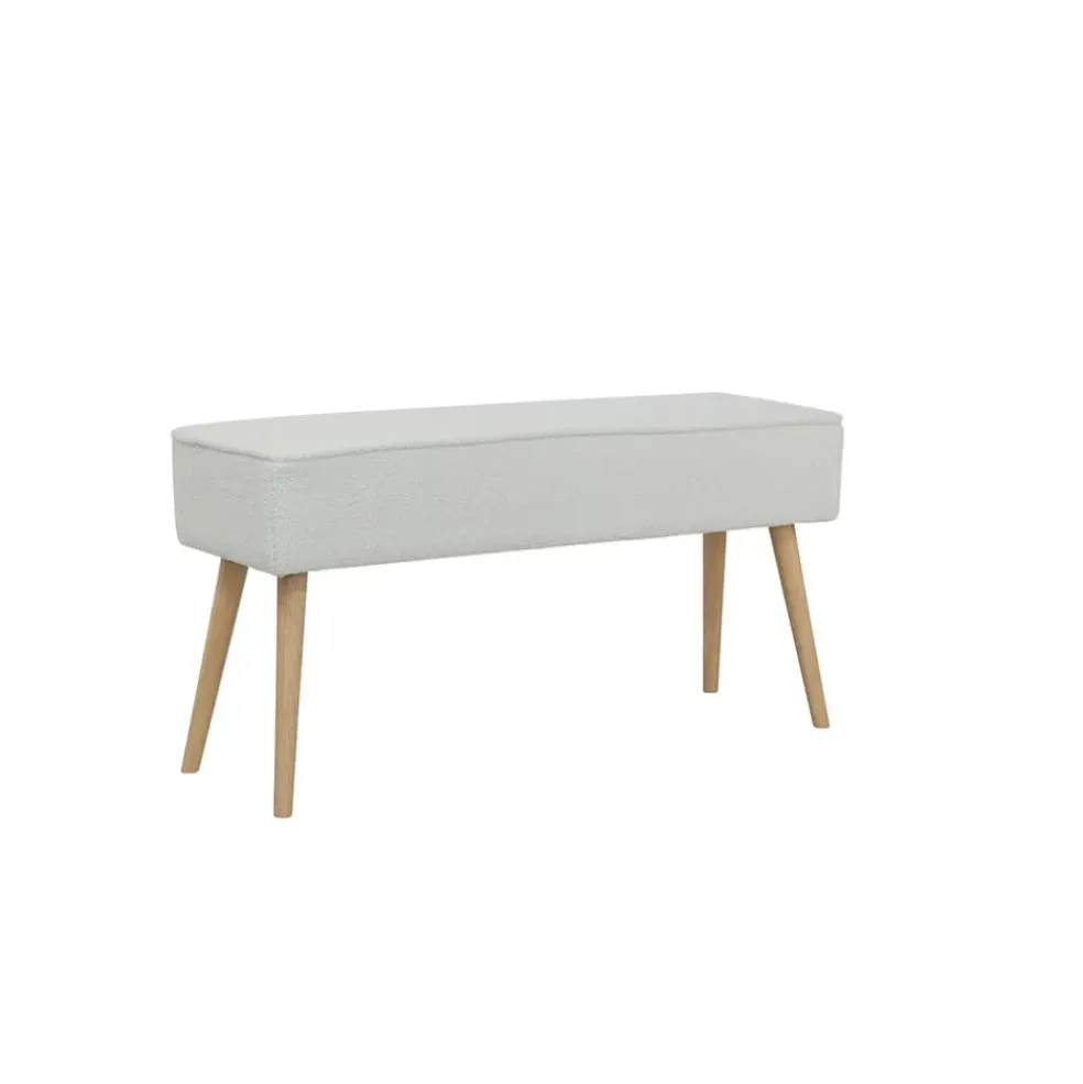 Banc en tissu bouclette ecru - Popy