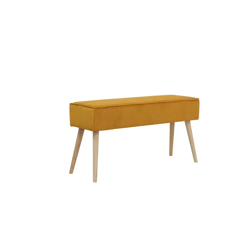 Banc en velours côtelé abricot - Popy