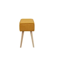 Banc en velours côtelé abricot - Popy