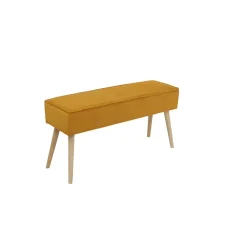 Banc en velours côtelé abricot - Popy