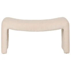 Banc en velours côtelé écru - Minimal