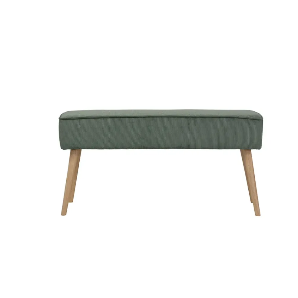 Banc en velours côtelé vert - Popy