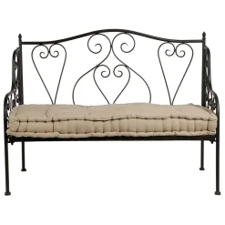 Banquette 2 places en fer forge brun - Volute