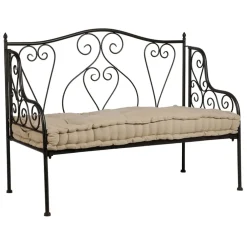 Banquette 2 places en fer forge brun - Volute