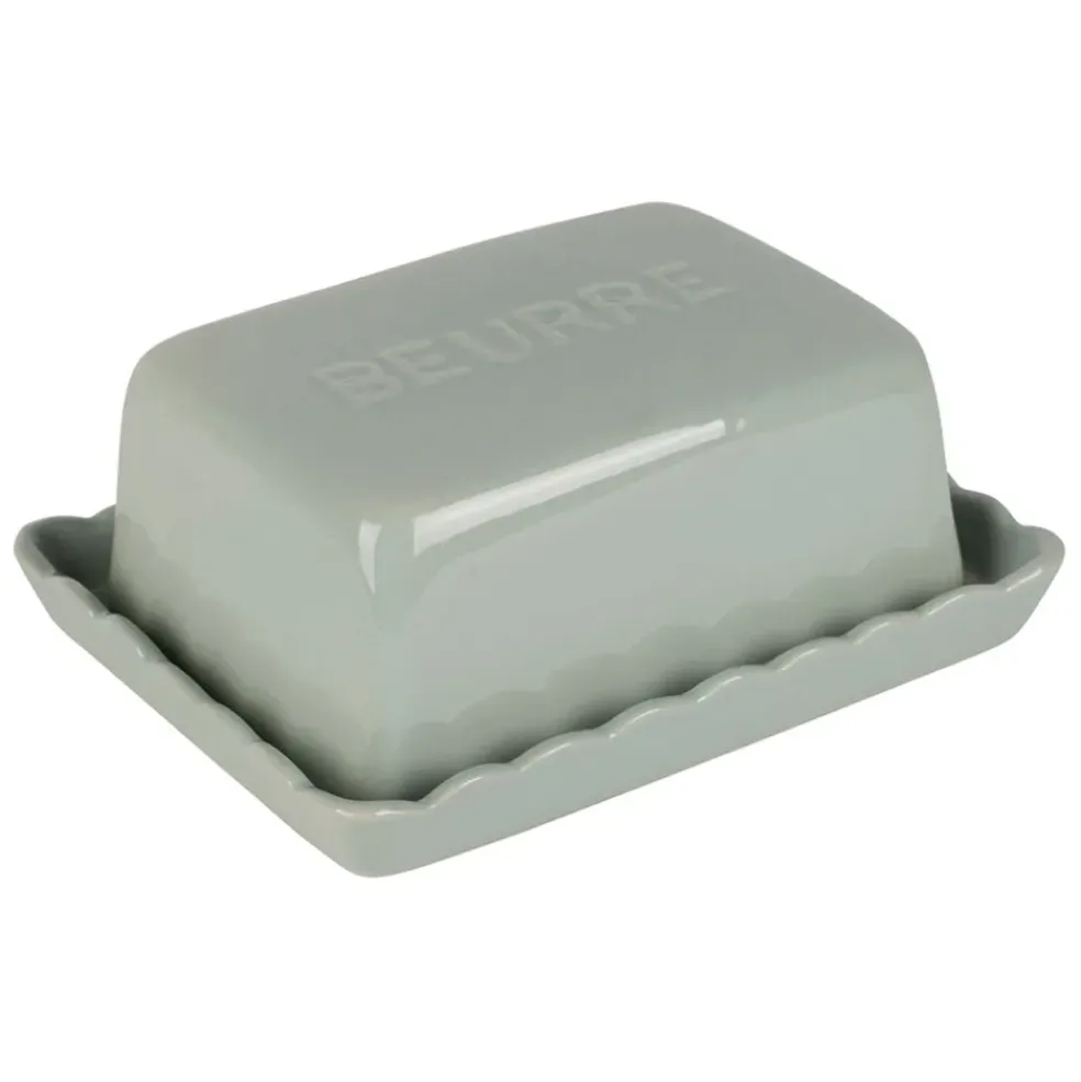 Beurrier en grès vert d'eau - Dulci