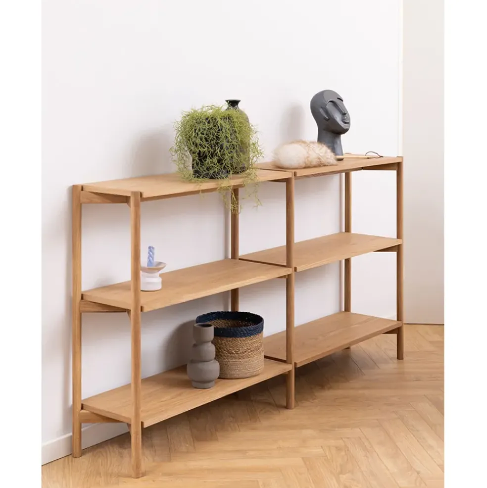 Bibliotheque en Bois Naturel - Braidwood