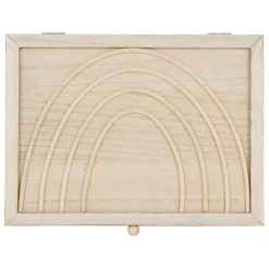 Boite avec couvercle en rotin naturel - blue sand