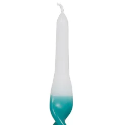 Boite de 3 bougies chandelle vert 50g - Torsade