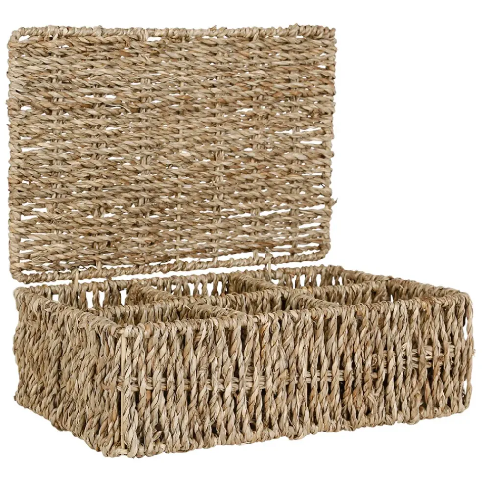 Boite the 6 compartiments borneo naturel 24.5x16xh8 cm