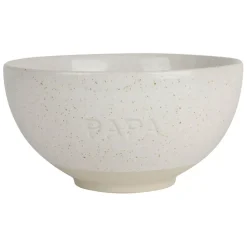 Bol papa en grès écru moucheté 70cl