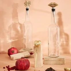 Bouchon bouteille palmier doré - Tropic Étoile