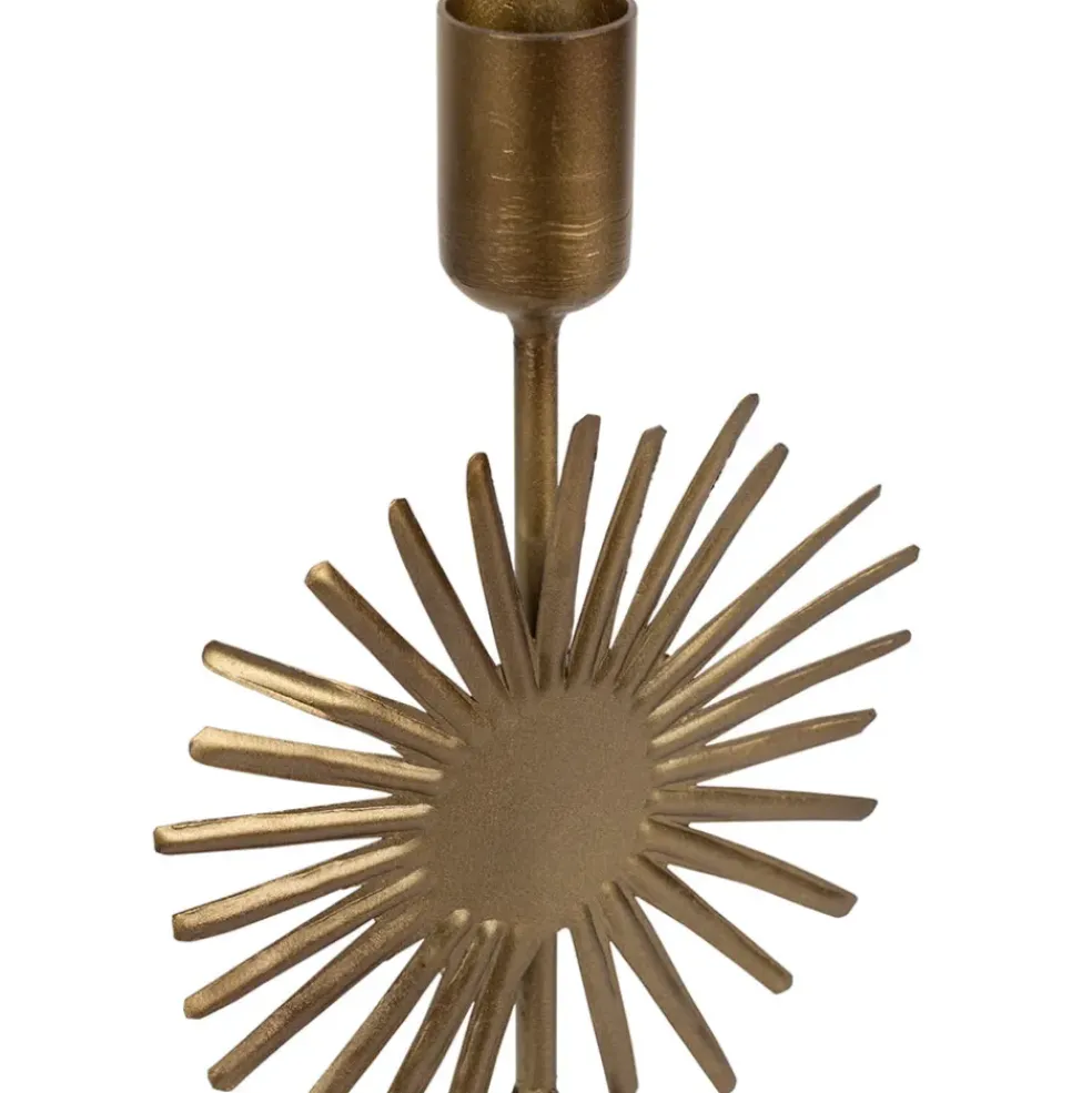 Bougeoir en fer mordoré h30cm - Soleil