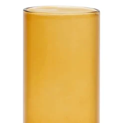 Bougeoir en verre ambre d10xh8cm - Funny