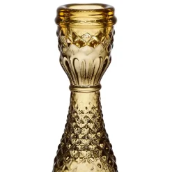 Bougeoir en verre ambre h17cm - Ceresse