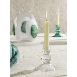 Bougeoir en verre h10cm - Alphe