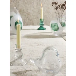 Bougeoir en verre h10cm - Alphe