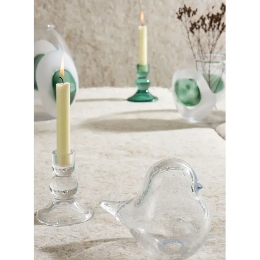 Bougeoir en verre h10cm - Alphe