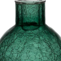 Bougeoir en verre émeraude h15.6cm - Oanez