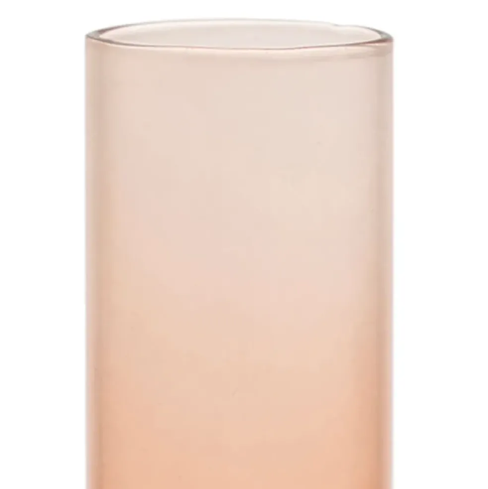 Bougeoir en verre terracotta d10xh8cm - Funny