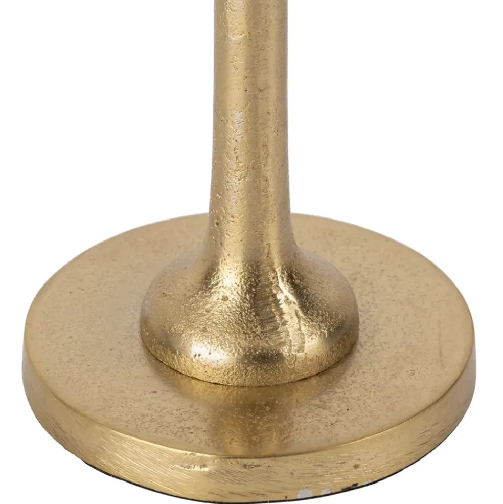 Bougeoir palmier en aluminium doré h25cm - Tropic Etoil