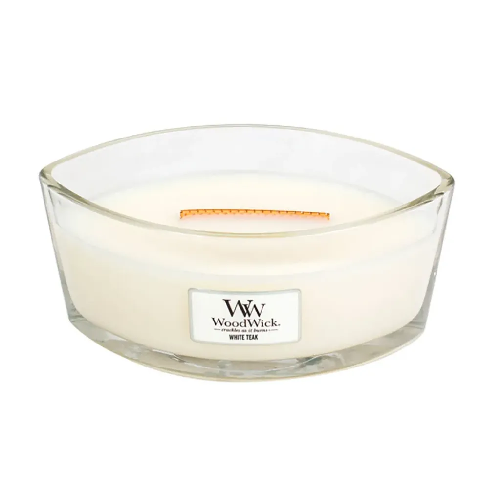 Bougie ellipse parfumée Teck Blanc