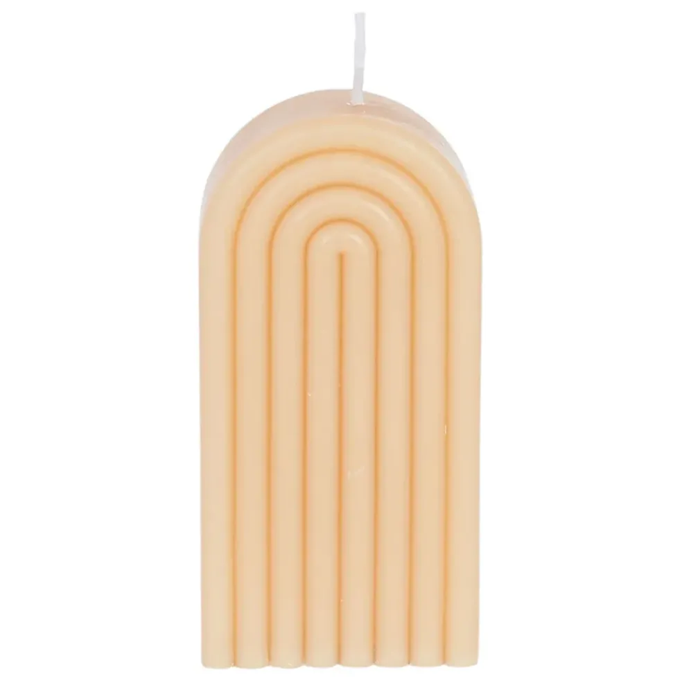 Bougie en paraffine beige - Funny