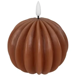Bougie led boule terracotta h12cm