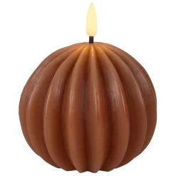 Bougie led boule terracotta h12cm