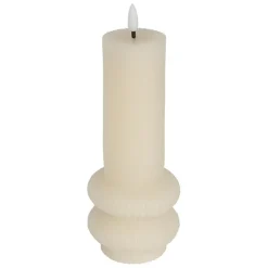Bougie led pilier ivoire h21cm