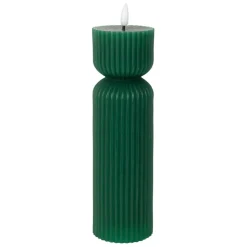 Bougie led pilier vert sapin h24.5cm