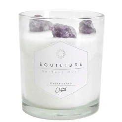 Bougie parfumée Musc avec pierre 35h