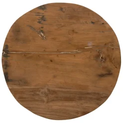 Bout de canapé rond en bois recyclé naturel d34cm - Campagne